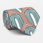 Aquamarine und Kupfer-Neck-Tie Krawatte (Gerollt)