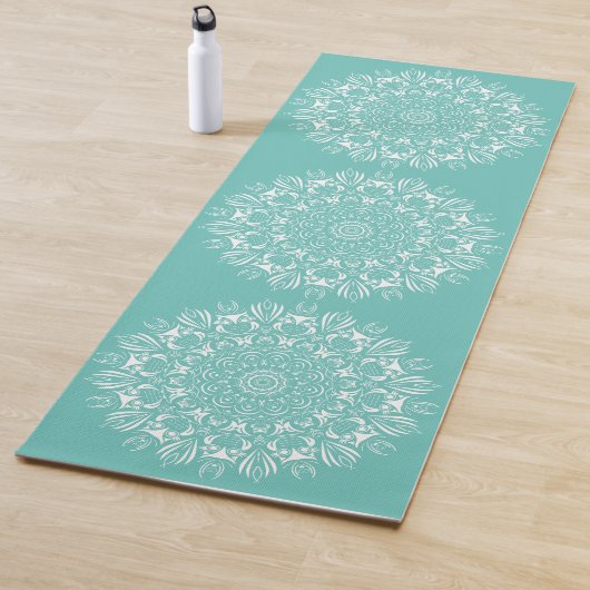 Aquamarine und Lavendelknechte Mandala Yogamatte (Beispiel)