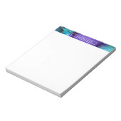 Aquamarine und Lila Alkoholtinte Abstrakte Kunst Notizblock (Rotiert)