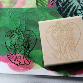 Aquamarine und Lila Bly Dancer Liebe Gummistempel