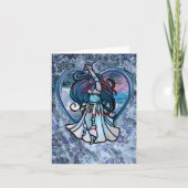 Aquamarine und Lila Bly Dancer Liebe Karte (Vorderseite)