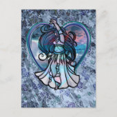 Aquamarine und Lila Bly Dancer Liebe Postkarte (Vorderseite)