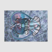 Aquamarine und Lila Bly Dancer Liebe Seidenpapier (Vorderseite)