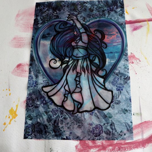 Aquamarine und Lila Bly Dancer Liebe Seidenpapier