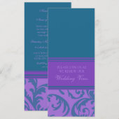 Aquamarine und lila einladung (Vorne/Hinten)