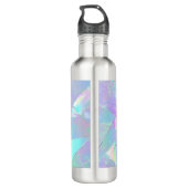 Aquamarine und Lila Iridesdesign Edelstahlflasche (Rückseite)