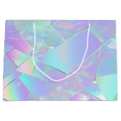 Aquamarine und Lila Iridesdesign Große Geschenktüte (Vorderseite)