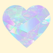 Aquamarine und Lila Iridesdesign Herz-Aufkleber