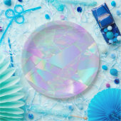 Aquamarine und Lila Iridesdesign Pappteller (Party)