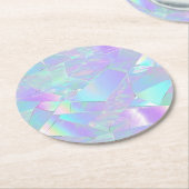 Aquamarine und Lila Iridesdesign Runder Pappuntersetzer (Angewinkelt)