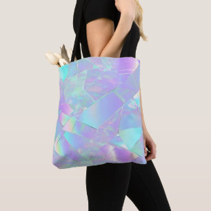 Aquamarine und Lila Iridesdesign Tasche