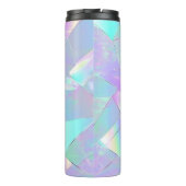 Aquamarine und Lila Iridesdesign Thermosbecher (Rückseite)