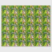 Aquamarine und lila Libelle Geschenkpapier (Flach)