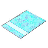 Aquamarine und lila Reben Notizblock (Linke Seite)