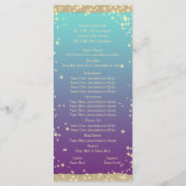 Aquamarine und Lila Rustikale Ombre" Hochzeit Programm (Rückseite)