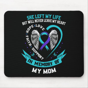 Aquamarine und Lila Selbstmordbewusstsein Band Mam Mousepad