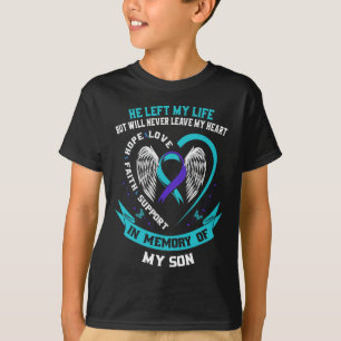Aquamarine und Lila Selbstmordbewusstsein T-Shirt