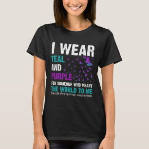 Aquamarine und Lila Selbstmordgefühls und Preveti T-Shirt