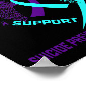 Aquamarine und Lila Suizidprävention Bewusstsein S Poster (Ecke)