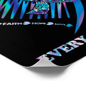 Aquamarine und Lila Vorsorge gegen Herzsuizide Poster (Ecke)