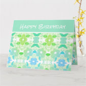 Aquamarine und Limone spektakuläre Geburtstagswüns Karte (Gelbe Blume)