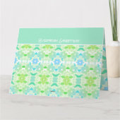 Aquamarine und Limone spektakuläre Geburtstagswüns Karte (Rückseite)