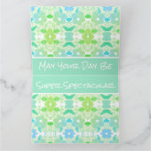 Aquamarine und Limone spektakuläre Geburtstagswüns Karte (Innenseite)