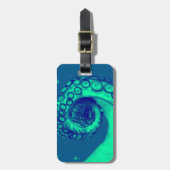 Aquamarine und Marine-Seekraken-Tentakel Gepäckanhänger (Vorderseite vertikal)
