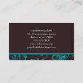 Aquamarine und moderne Visitenkarte Espresso (Rückseite)