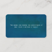 Aquamarine und Pfirsichfarben-Blumenzettel Visitenkarte (Rückseite)