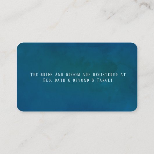 Aquamarine und Pfirsichfarben-Blumenzettel Visitenkarte (Rückseite)