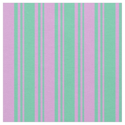 Aquamarine und Pflaumenfarbenes Muster Stoff (Nahaufnahme)
