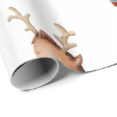 Aquamarine und Red Mermaid Reindeer Weihnachten Geschenkpapier (Rolleneckpunkt)