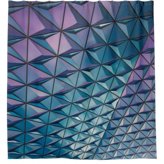 Aquamarine und rosa Bilder Duschvorhang (Vorderseite)