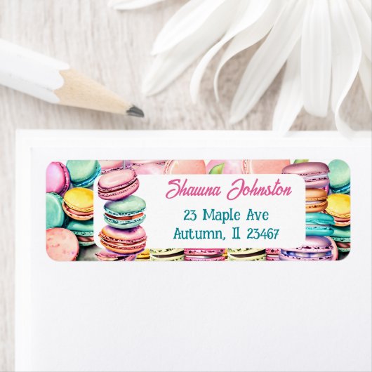 Aquamarine und rosa Macaron-Cookies (Insitu)