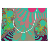 Aquamarine und rosa Mod Große Geschenktüte (Vorderseite)