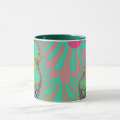 Aquamarine und rosa Mod Tasse (Zentrum)