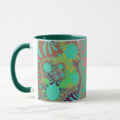 Aquamarine und rosa Mod Tasse (Links)
