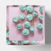 Aquamarine und rosa Niedliche Mini-Cupcakes Geschenkschachtel (Oben)