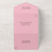 Aquamarine und rosa Ombre Glitzer Wedding All In One Einladung (Außenbereich)