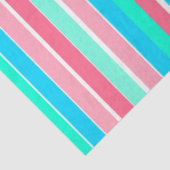 Aquamarine und rosa Streifen Seidenpapier (Ausschnitt)