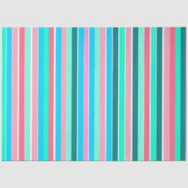 Aquamarine und rosa Streifen Seidenpapier