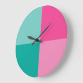 Aquamarine und rosafarbene Uhr der modernen Kunst (Winkel)