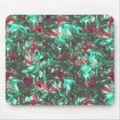 Aquamarine und Rot, mit schwarzem mattschwarzem Sc Mousepad (Vorne)