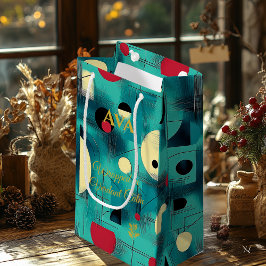 Aquamarine und rote geometrische Dynamik der zeitg Kleine Geschenktüte