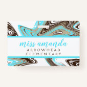 aquamarine und schokoladenstämme BADEZIMMER HALL P Ausweis (Rückseite)