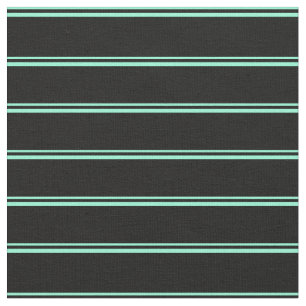 Aquamarine und Schwarz Farbmuster der Streifen Stoff