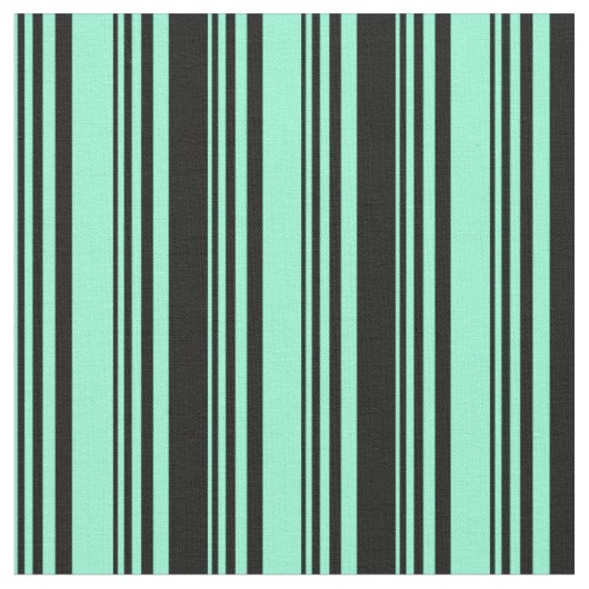 Aquamarine und schwarz gefärbtes Muster Stoff (Nahaufnahme)