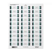 Aquamarine und schwarze Damaskus-Wirbel - Adressli (Vorne)