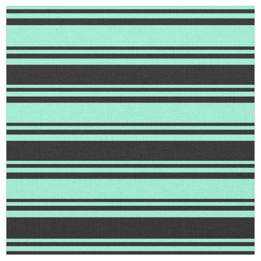 Aquamarine und schwarze Farbmuster Stoff (Nahaufnahme)